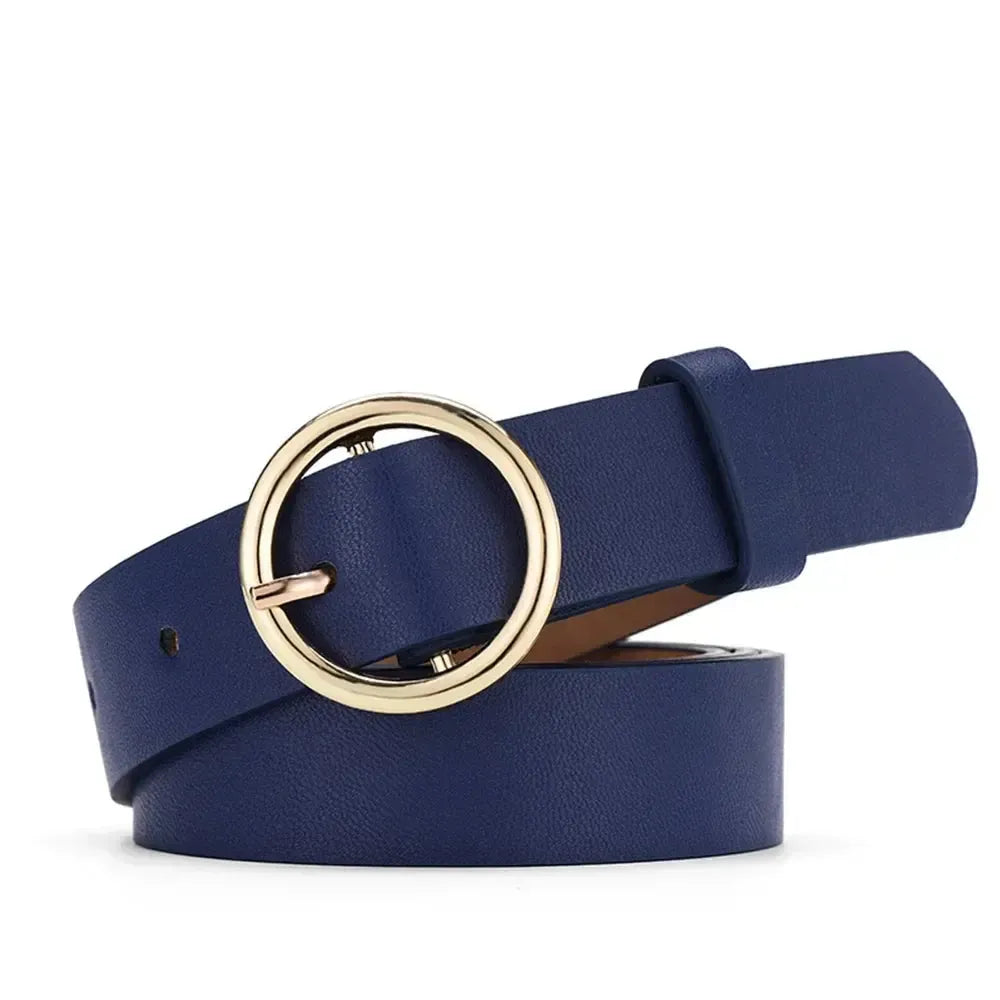 Ceinture Colorée pour Femme et Fille avec Boucle Ronde